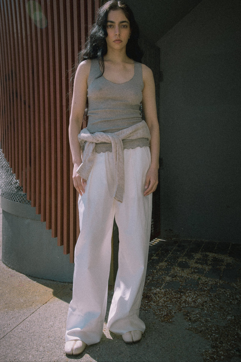 Reed Wool Silk Reversible Top