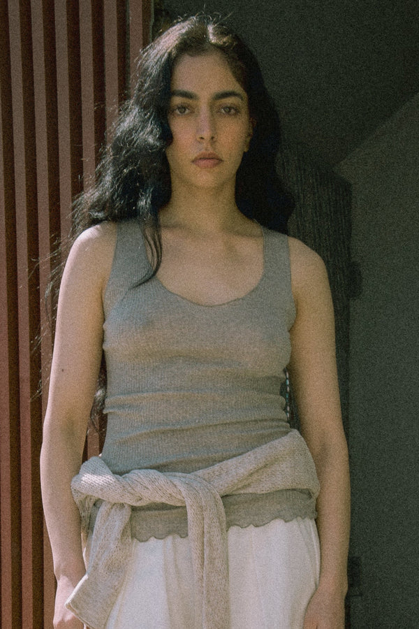 Reed Wool Silk Reversible Top