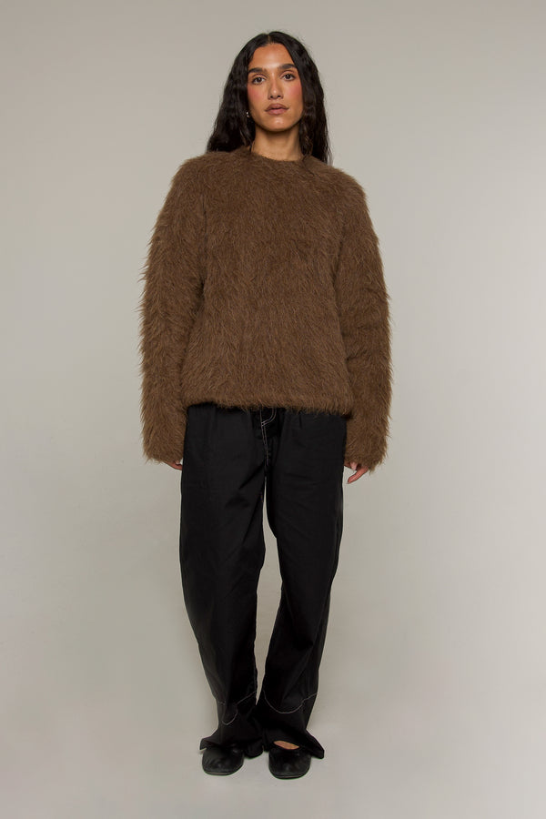 Dakota Alpaca Sweater Brown