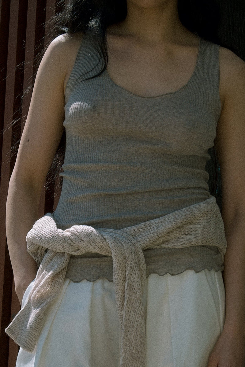 Reed Wool Silk Reversible Top
