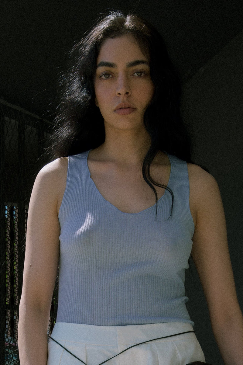 Reed Wool Silk Reversible Top