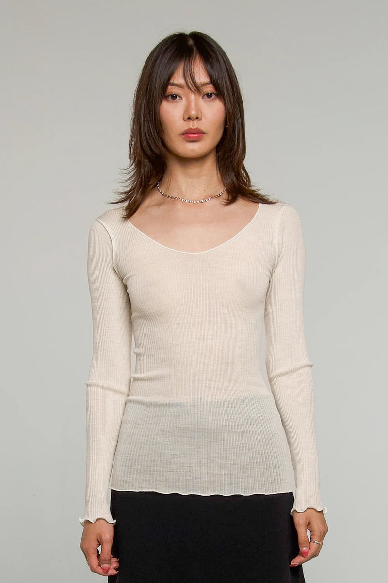 Aila Wool Silk Reversible Top