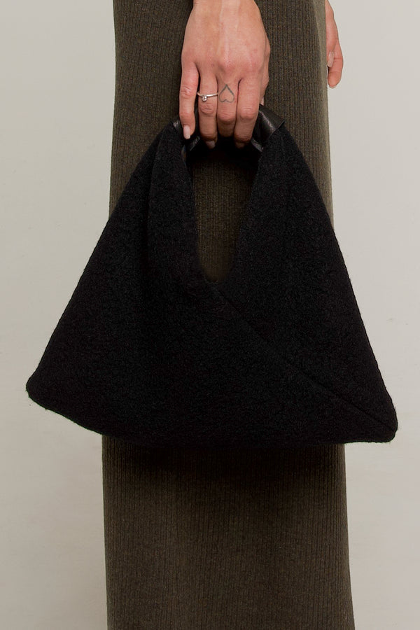 Yin Wool Bouclé Triangle Bag