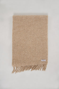 Alpaca Silk Bouclé Scarf Oat