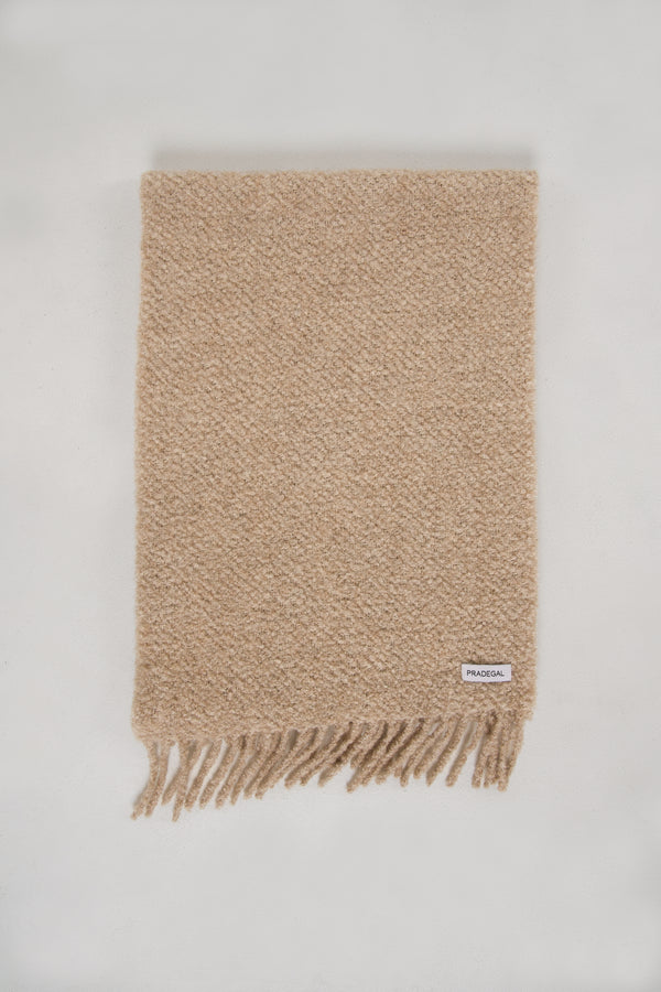 Alpaca Silk Bouclé Scarf Oat
