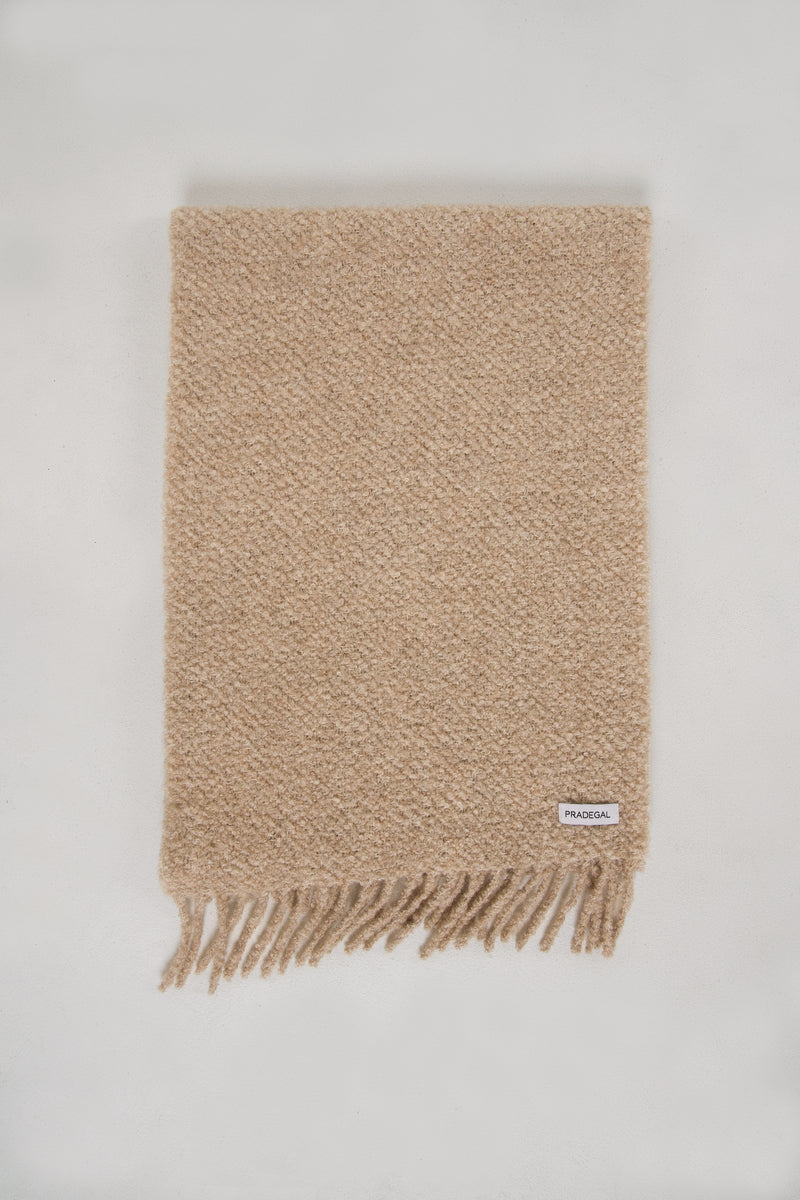 Alpaca Silk Bouclé Scarf Oat